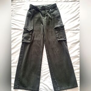 ^ Shein Dark Green Cargo Wide Leg Casual Size 11-12 Years Teen‎